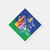 Personalisierte Weisen suchen ihn noch immer nach Serviette (Ecke)