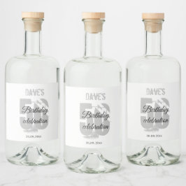 Personalisierte weiße 50. Geburtstagsparty Alkoholflaschenetikett