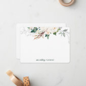 Personalisierte Weiße Blumengrün Frau. Mitteilungskarte (Vorderseite/Rückseite Beispiel)