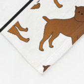 Personalisierte weiße Brüssel griffon Namenshunde Fleecedecke (Ecke)
