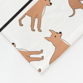 Personalisierte weiße Chihuahuanamenshunde Fleecedecke (Ecke)