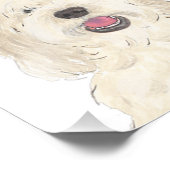 Personalisierte Weiße Creme Doodle Doodle Kunst Fotodruck (Ecke)