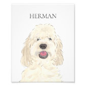 Personalisierte Weiße Creme Doodle Doodle Kunst Fotodruck (Vorne)