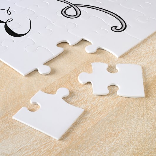 Personalisierte weiße Doves Wedding Jigsaw Puzzle (Seite)
