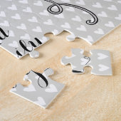 Personalisierte weiße Doves Wedding Jigsaw Puzzle (Seite)