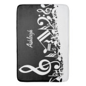 Personalisierte weiße durcheinandergebrachte badematte (Vorderseite Vertikal)