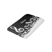 Personalisierte weiße durcheinandergebrachte badematte (Schrägansicht)