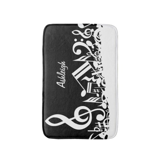 Personalisierte weiße durcheinandergebrachte badematte (Vorderseite Vertikal)