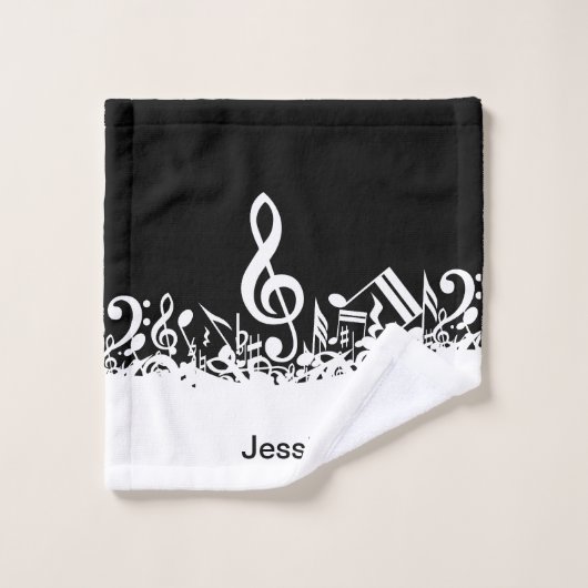 Personalisierte weiße durcheinandergebrachte badhandtuch set (Waschlappen)