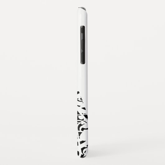 Personalisierte weiße durcheinandergebrachte Case-Mate iPhone hülle (Hinten/Links)