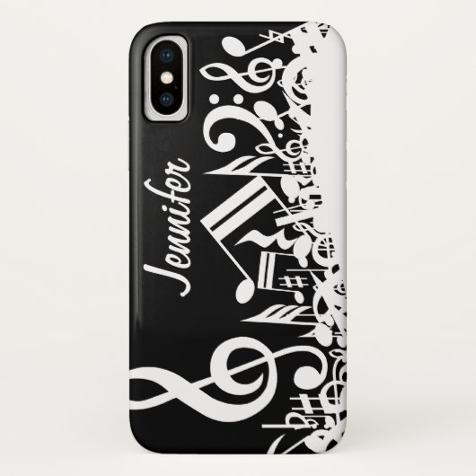 Personalisierte weiße durcheinandergebrachte Case-Mate iPhone hülle (Rückseite)