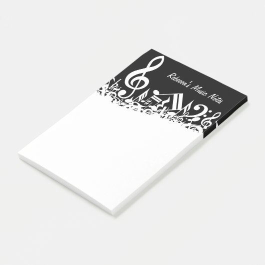 Personalisierte weiße durcheinandergebrachte post-it klebezettel (angewinkelt)