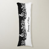 Personalisierte weiße durcheinandergebrachte seitenschläferkissen (Vorderseite Vertikal)