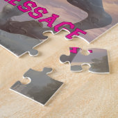 Personalisierte weiße Einhornwolken Puzzle (Seite)
