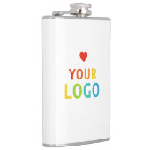 Personalisierte weiße Flaschen mit Ihrem Firmenlog Flachmann (Rechts)