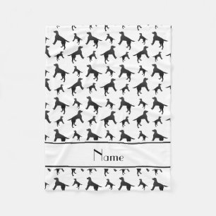 Personalisierte weiße fleecedecke