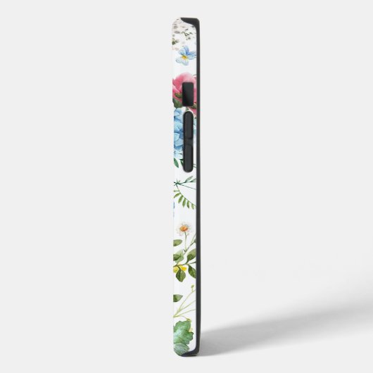 PERSONALISIERTE WEISSE FLORALE WILDBLUME IPHONE 14 Case-Mate iPhone HÜLLE (Rückseite / Links)