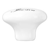 Personalisierte weiße gerodelte Musikereignisse au Keramikknauf (Seitenansicht)