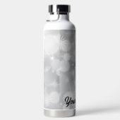 Personalisierte weiße Glitzern Trinkflasche (Rechts)