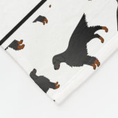 Personalisierte weiße Gordon-Setzernamenshunde Fleecedecke (Ecke)