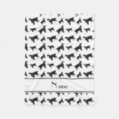 Personalisierte weiße Gordon-Setzernamenshunde Fleecedecke (Vorderseite)