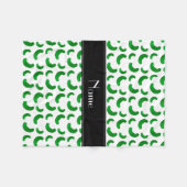 Personalisierte weiße grüne Namensessiggurken Fleecedecke (Vorderseite (Horizontal))