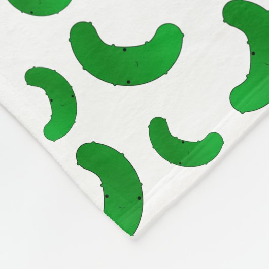 Personalisierte weiße grüne Namensessiggurken Fleecedecke (Ecke)