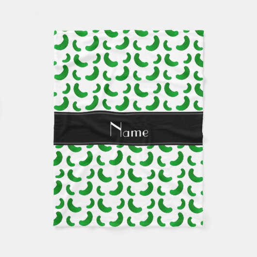 Personalisierte weiße grüne Namensessiggurken Fleecedecke (Vorderseite)