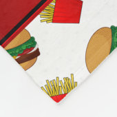 Personalisierte weiße Hamburgernamensfischrogen Fleecedecke (Ecke)