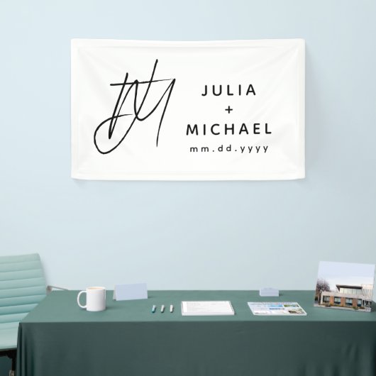 Personalisierte Weiße Hochzeit Banner (Messeveranstaltung)