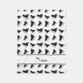 Personalisierte weiße Hockey-NamensSkate Fleecedecke (Vorderseite)