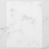 Personalisierte, weiße Imitate Marmor Silver Accen Briefbogen (Rückseite)
