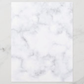 Personalisierte weiße Imitate Marmorgoldblütenakze Briefbogen (Rückseite)