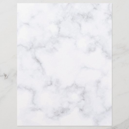 Personalisierte weiße Imitate Marmorgoldblütenakze Briefbogen (Rückseite)