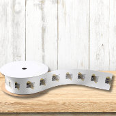 Personalisierte weiße Logo-Bekleidungsmarken Satinband