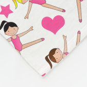 Personalisierte weiße Mädchen Fleecedecke (Ecke)