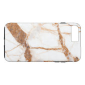 Personalisierte, weiße Marmortextur Case-Mate iPhone Hülle (Rückseite (Horizontal))