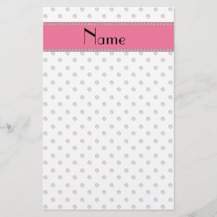 Personalisierte weiße Namensdiamanten Briefpapier