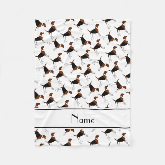 Personalisierte weiße Namenshunde des Fleecedecke (Vorderseite)