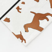 Personalisierte weiße Namenshunde des irischen Fleecedecke (Ecke)