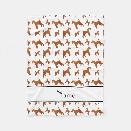 Personalisierte weiße Namenshunde des irischen Fleecedecke (Vorderseite)