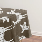 Personalisierte weiße rustikale Rotwild auf Tischdecke (Beispiel)