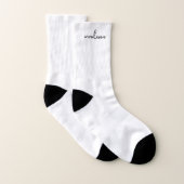 Personalisierte weiße Skriptsocken Socken (Paar)