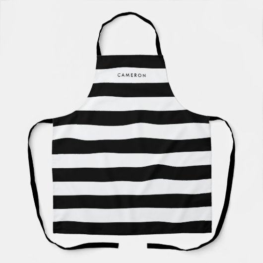 Personalisierte, weiße Streifen und bearbeitbare F Schürze (Vorderseite)