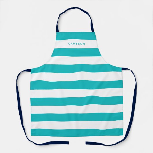 Personalisierte, weiße Streifen und bearbeitbare F Schürze (Vorderseite)