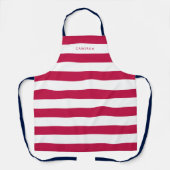 Personalisierte, weiße Streifen und bearbeitbare F Schürze (Vorderseite)