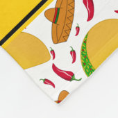 Personalisierte weiße Tacos Sombreros-NamensChilis Fleecedecke (Ecke)
