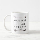 Personalisierte weiße Tasse - Wazzock - Funny Mug (Links)