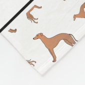 Personalisierte weiße Whippet Namenshunde Fleecedecke (Ecke)
