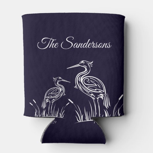 Personalisierte Weißherbergen an der Küste Dosenkühler (Rückseite)